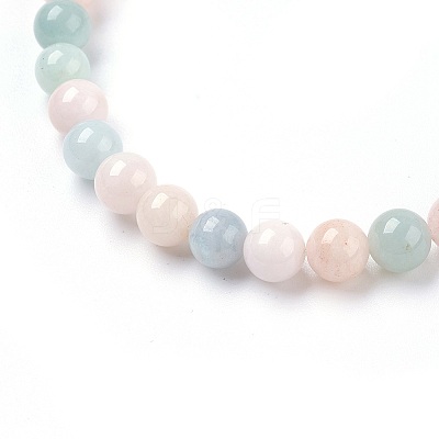 Natural Morganite Stretch Bracelets BJEW-JB03738-04-1