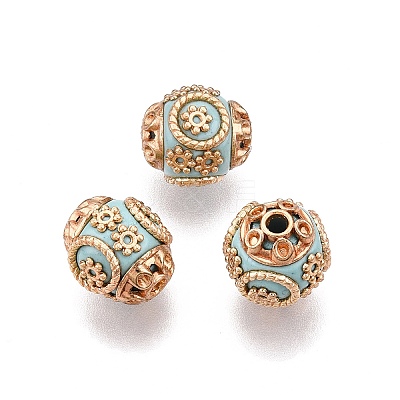 Round Handmade Indonesia Beads IPDL-R394-16-1