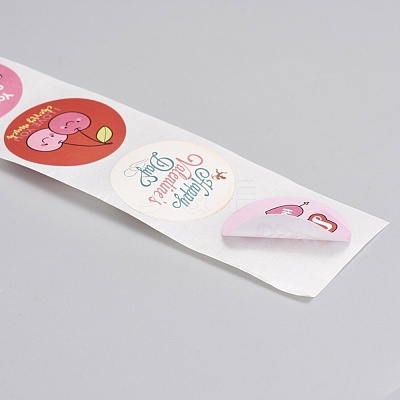 Self-Adhesive Kraft Paper Gift Tag Stickers DIY-G013-A21-1