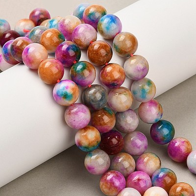 Natural White Jade Beads Strands G-Z097-A01-10mm-A-1