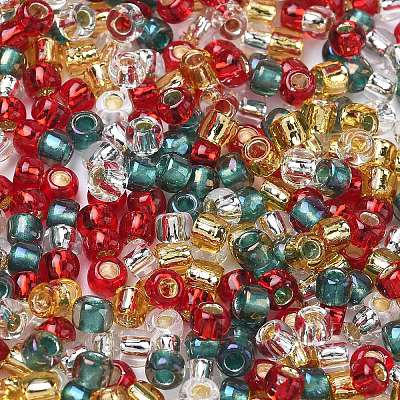 4 Colors 6/0 Christmas TOHO Round Seed Beads SEED-X0058-23-1