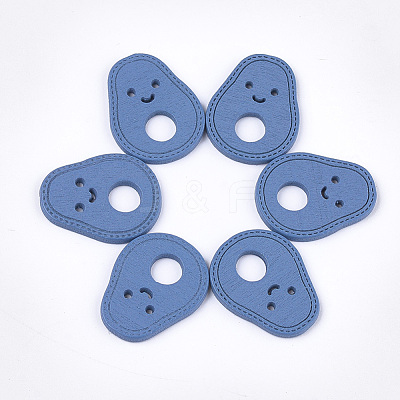 Painted Poplar Wood Pendants WOOD-T021-30B-1