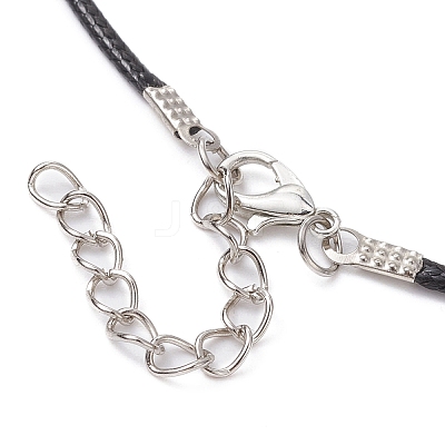 Glass Heart Pendant Necklaces NJEW-JN04476-1