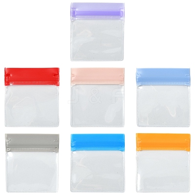 35Pcs 7 Colors Transparent EVA Packaging Resealable Bags ABAG-TA0002-29B-1
