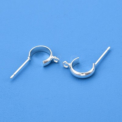 Brass Ear Stud Findings X-KK-WH20013-03S-1