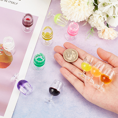 22Pcs 11 Colors Transparent Resin Pendants RESI-OC0001-61-1