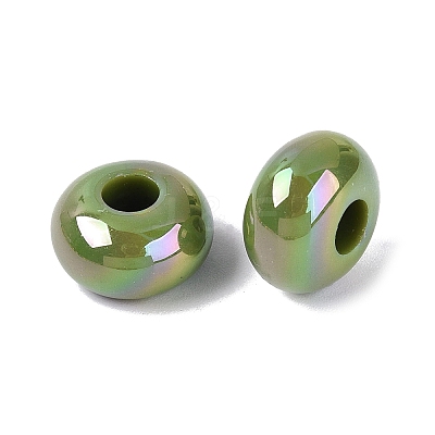 Opaque Acrylic European Beads OACR-E033-19O-1