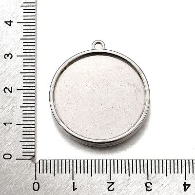 304 Stainless Steel Pendant Cabochon Settings STAS-S181-02P-B-1