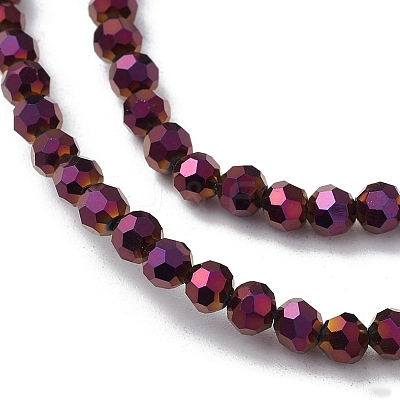 Electroplate Glass Beads Strands LS-EGLA-K015-10B-1