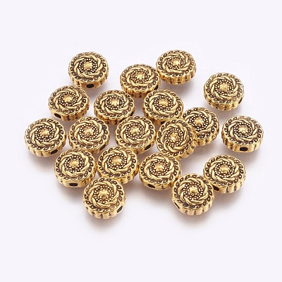 Tibetan Style Alloy Beads X-TIBEB-R022-AG-LF-1