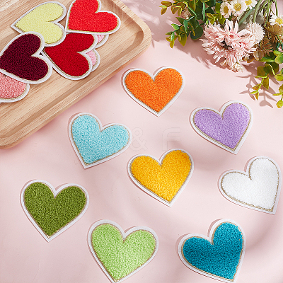 15Pcs 15 Colors Towel Embroidery Style Cotton Iron on/Sew on Patches DIY-HY0002-32-1