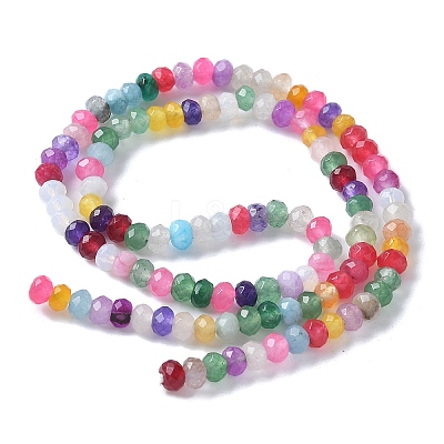 Dyed Natural Malaysia Jade Rondelle Beads Strands X-G-E316-2x4mm-67-1