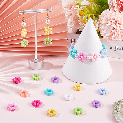 200Pcs Opaque Acrylic Bead Frames TACR-SP0001-17-1
