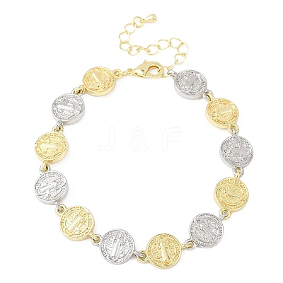Brass Link Chain Bracelets for Women BJEW-G762-03GP-01-1