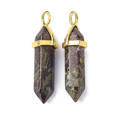 Natural Dragon Blood Pointed Pendants G-G025-01G-36-1