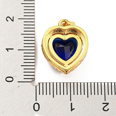 Rack Plating Brass Micro Pave Cubic Zirconia Pendants KK-H469-02G-1
