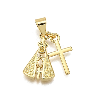 Rack Plating Brass Pendants KK-D343-09G-1
