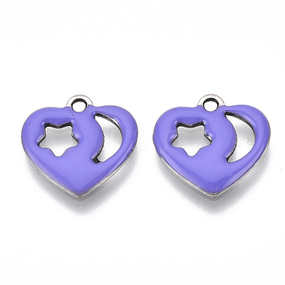201 Stainless Steel Enamel Charms STAS-N088-13-1