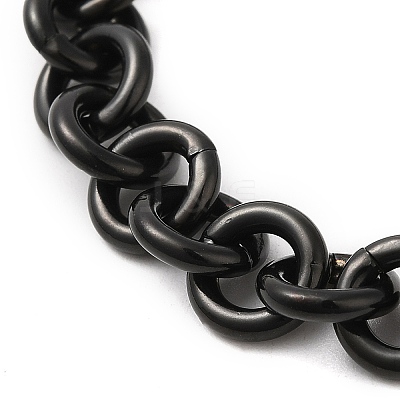 Ion Plating(IP) 304 Stainless Steel Rolo Chain Bracelets BJEW-F433-01B-1