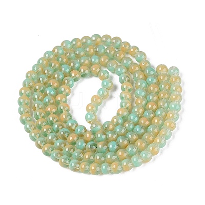 Acrylic Imitation Cat Eye Beads Strands OACR-Q197-01A-10-1