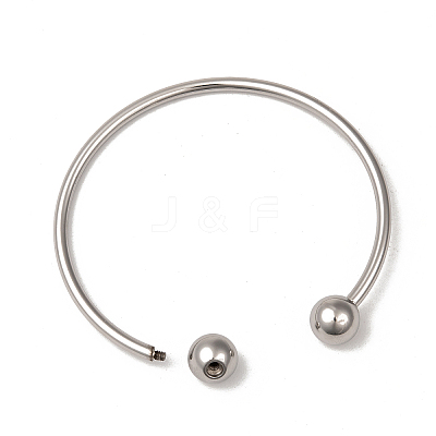 Tarnish Resistant 304 Stainless Steel European Style Bangles Making PPJ-G001-04P-1
