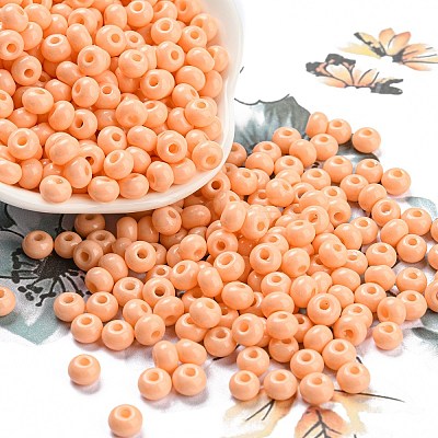 Imitation Jade 3/0 Glass Seed Beads SEED-Z001-A-B11-1