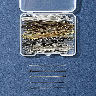 250Pcs 5 Colors Brass Ball Head Pins KK-FS0001-42-1