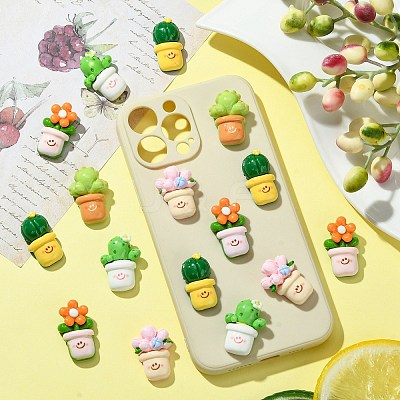 50Pcs 5 Styles Opaque Resin Decoden Cabochons RESI-CJ0003-88-1