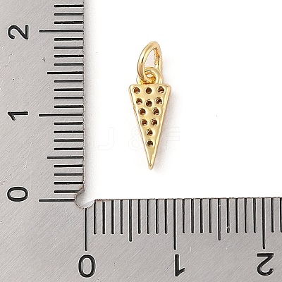 Brass Micro Pave Clear Cubic Zirconia Pendants ZIRC-P121-02G-1