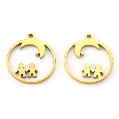 PVD Vacuum Plating 304 Stainless Steel Pendants STAS-N092-79G-1