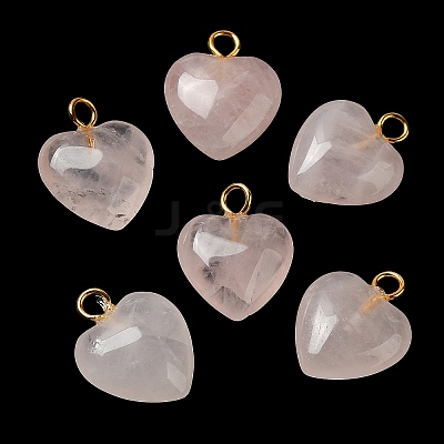 Natural Rose Quartz Pendants G-E603-01G-02-1