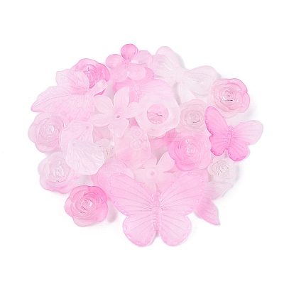 Transparent Acrylic Beads OACR-H039-04F-1