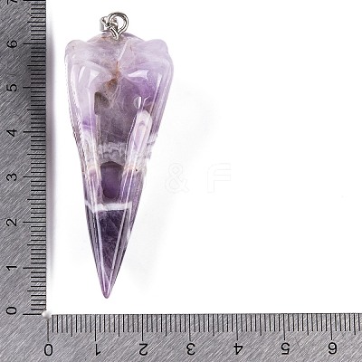 Natural Amethyst Big Pendants G-Q172-12B-1