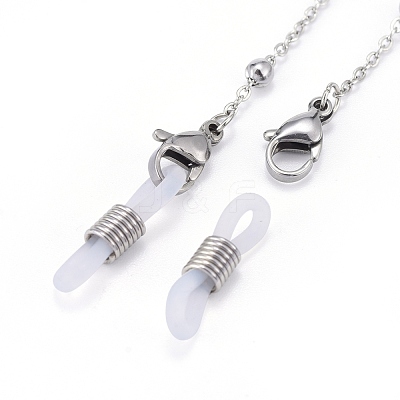 304 Stainless Steel Eyeglasses Chains X-AJEW-F044-02-P-1