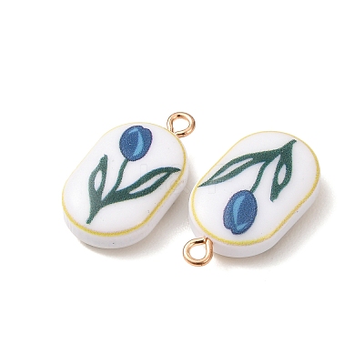Printed Alloy with Acrylic Pendants AL-CBAE25B-04A-G-1