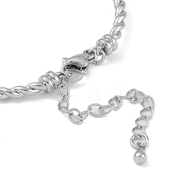 Brass Twisted Chain Bracelet Making KK-U020-14P-1