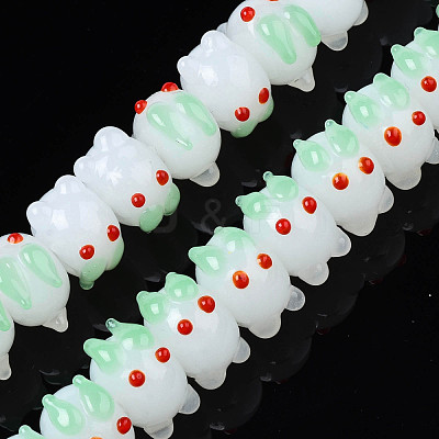 Handmade Bumpy Lampwork Beads Strands LAMP-T017-01D-1