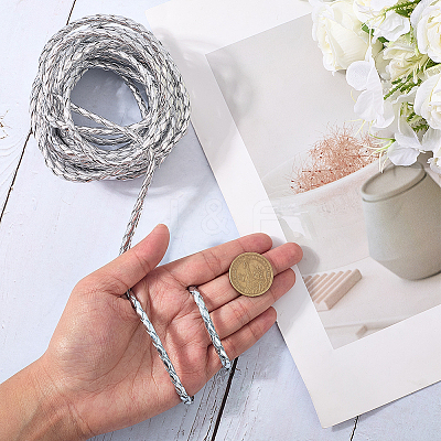 5M Braided Round PU Leather Jewelry Cord OCOR-GF0004-96A-04-1