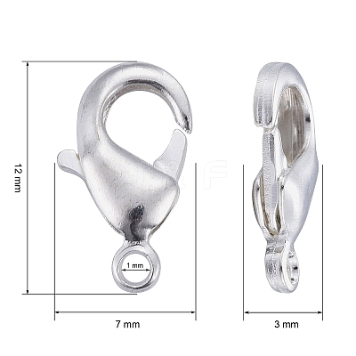 Brass Lobster Claw Clasps KK-902-S-1