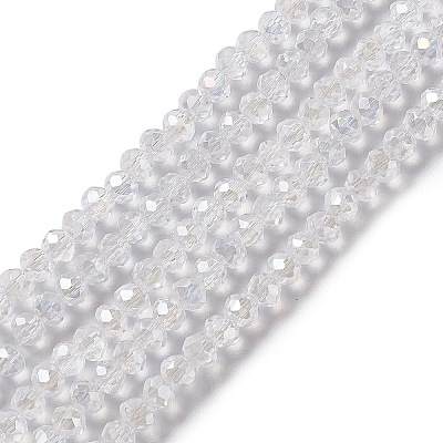 Crystal Glass Rondelle Beads Strands X-EGLA-F049C-03-1