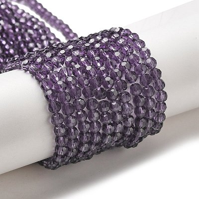 Transparent Glass Beads Strands EGLA-A035-T4mm-D15-1