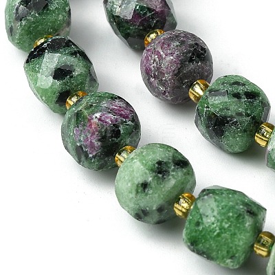 Natural Ruby in Zoisite Beads Strands G-Q010-A02-01-1