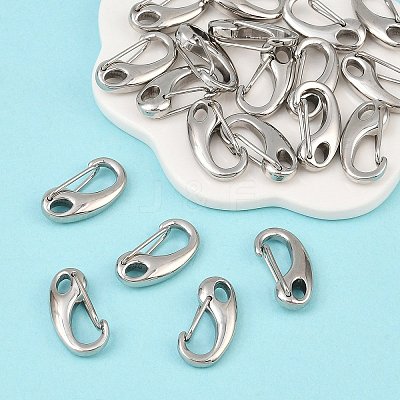 Tarnish Resistant Polished 304 Stainless Steel Keychain Clasp Findings X-STAS-R072-59A-1