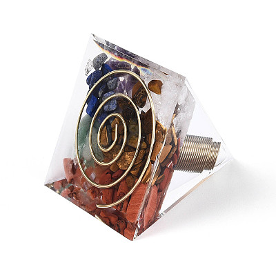 Orgonite Pyramid Resin Energy Generators DJEW-N003-07E-1