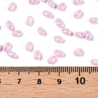 Opaque Colours Luster Glass Seed Beads SEED-T006-02F-1
