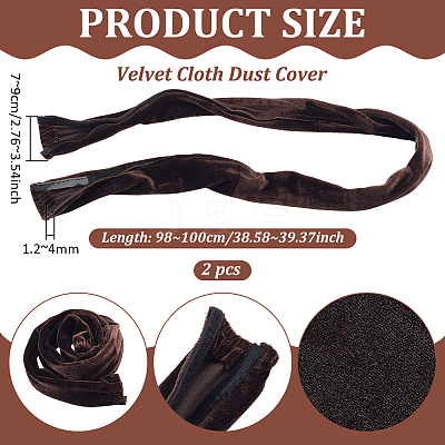 2Pcs Velvet Cloth Dust Cover for Chandelier Hanging Chain AJEW-BC0010-49A-1