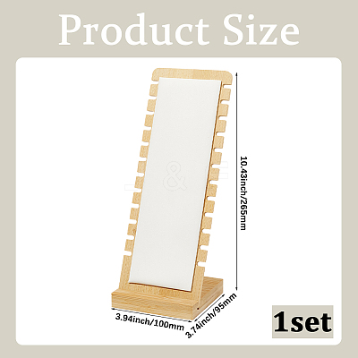 Bamboo Slant Back Necklace Organizer Display Stands NDIS-WH20007-01A-01-1