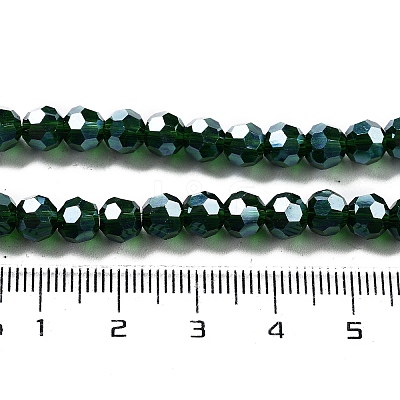 Electroplate Transparent Glass Beads Strands EGLA-A035-T6mm-A10-1