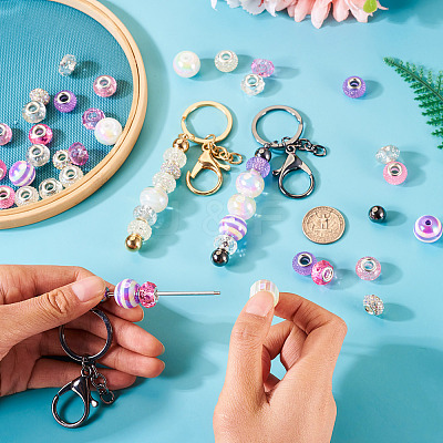 DIY Beadable Keychain Making Kit DIY-TA0006-48-1