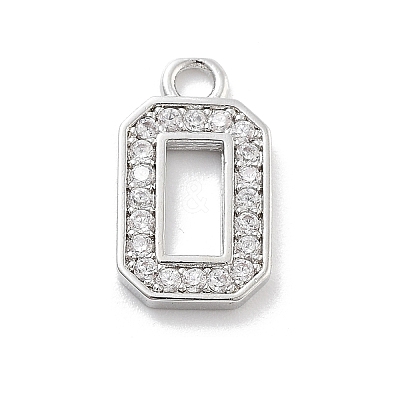 Brass Micro Pave Clear Cubic Zirconia Pendants LS-ZIRC-I067-02A-1